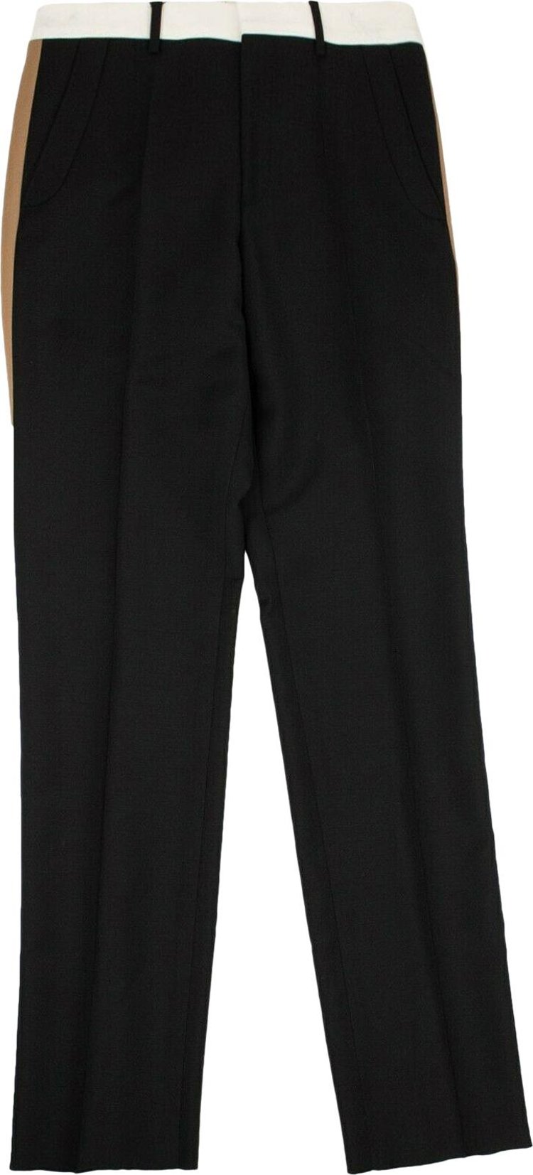 Burberry Tri-Tone Wool Tailored Pants 'Black'