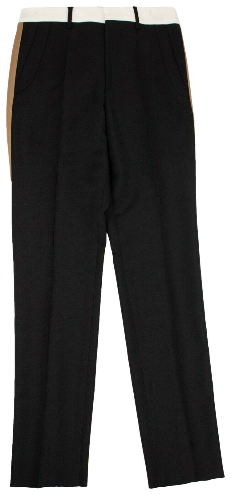 Burberry Tri Tone Wool Tailored Pants Black