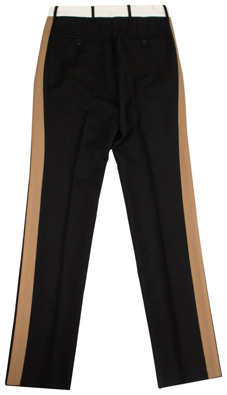 Burberry Tri Tone Wool Tailored Pants Black
