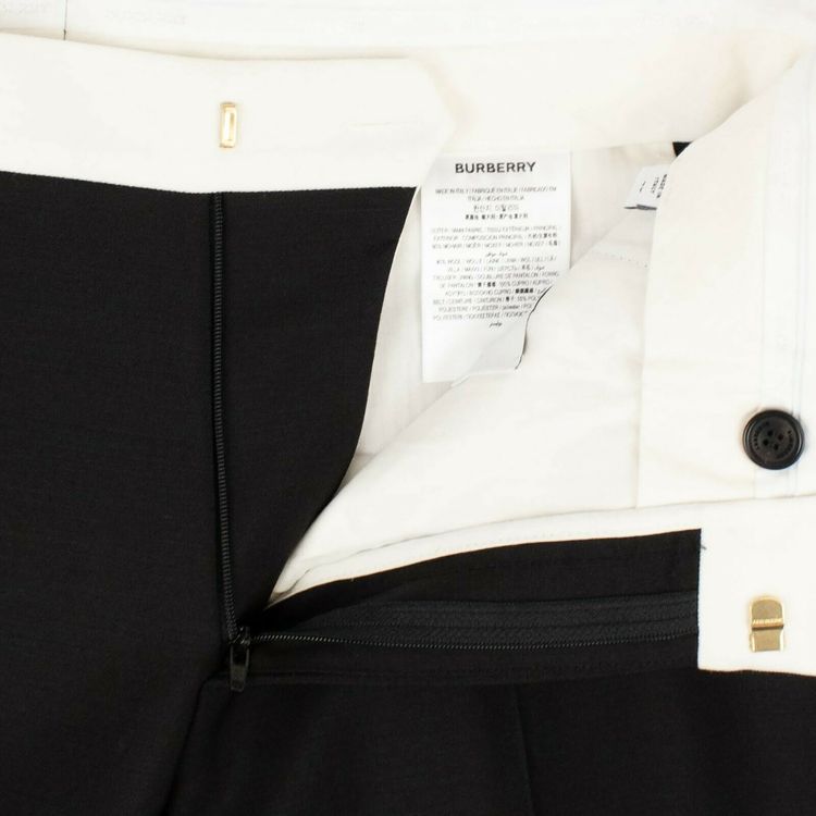 Burberry Tri Tone Wool Tailored Pants Black
