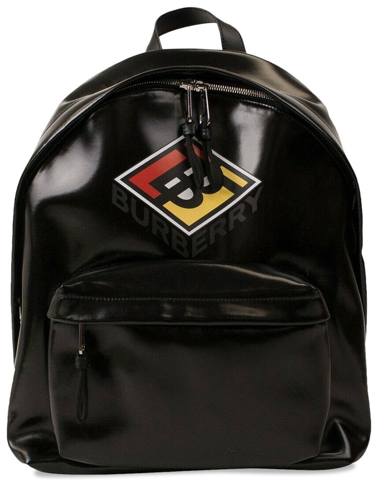 Burberry Logo Print Backpack Black