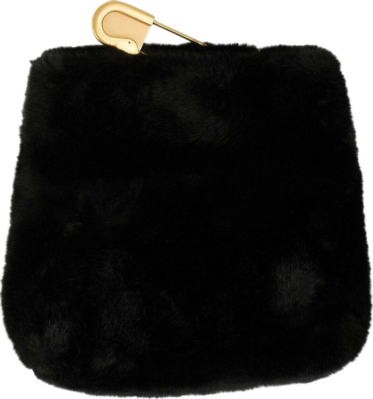 Burberry Fur Clutch Bag Black