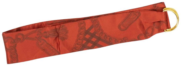Burberry Silk Scarf Red