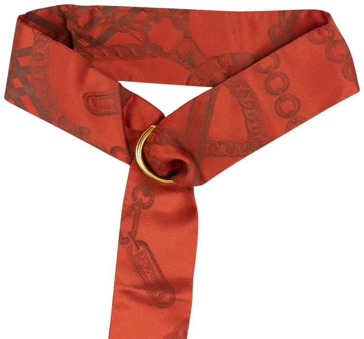 Burberry Silk Scarf Red