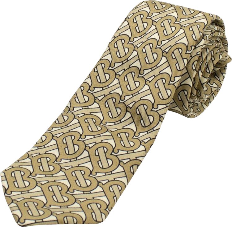 Burberry Logo Print Tie 'Beige'