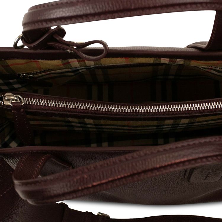 Burberry Top Handle Bag Maroon