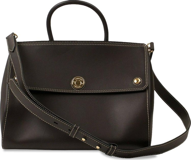 Burberry Leather Handle Bag 'Brown'