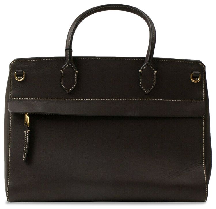Burberry Leather Handle Bag Brown