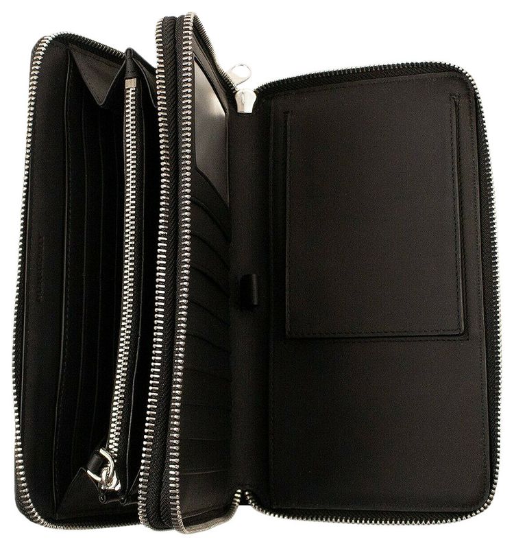 Burberry London Check Travel Wallet Charcoal