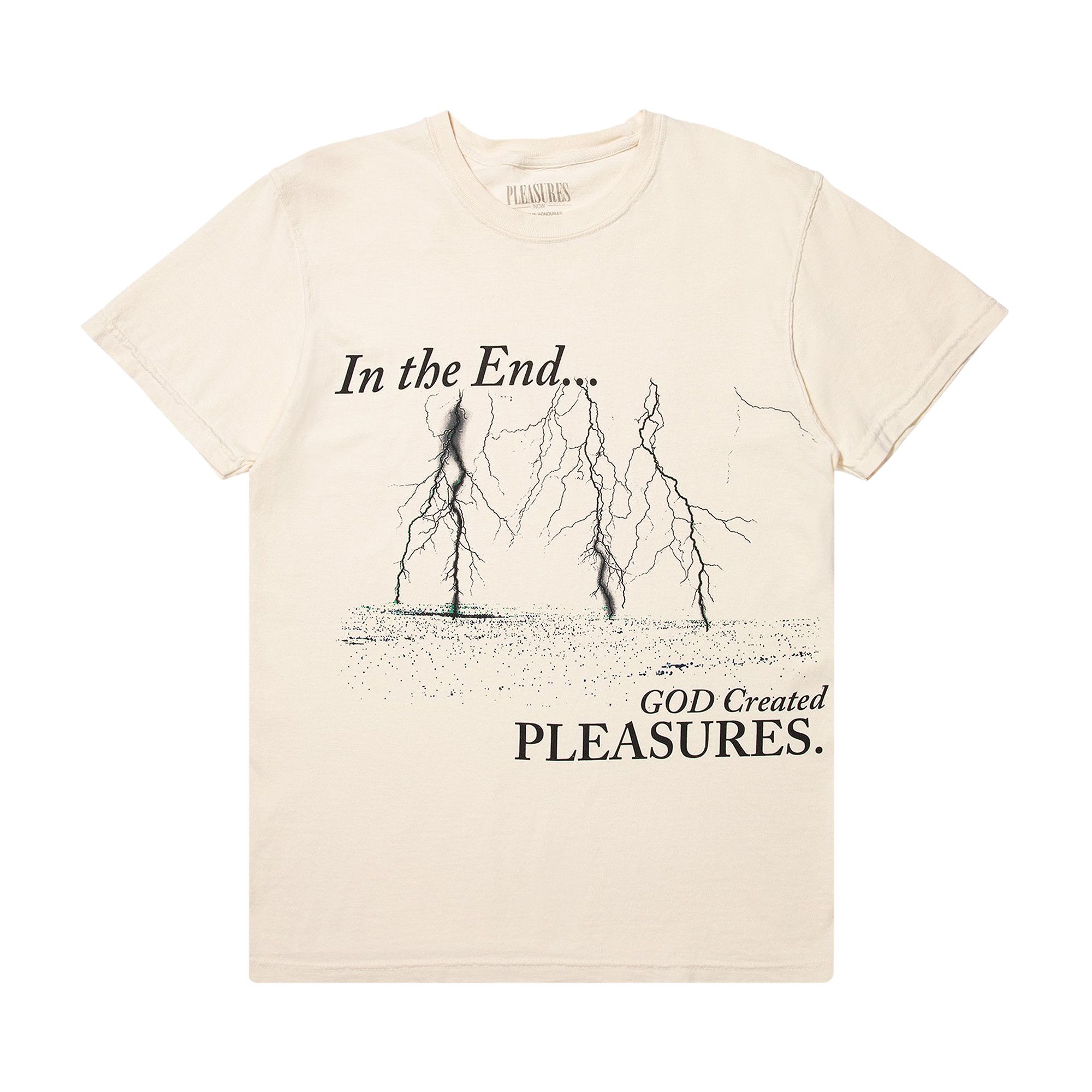 Buy Pleasures End Times Pigment Dye T Shirt Washed Natural P21SU057 WNAT GOAT