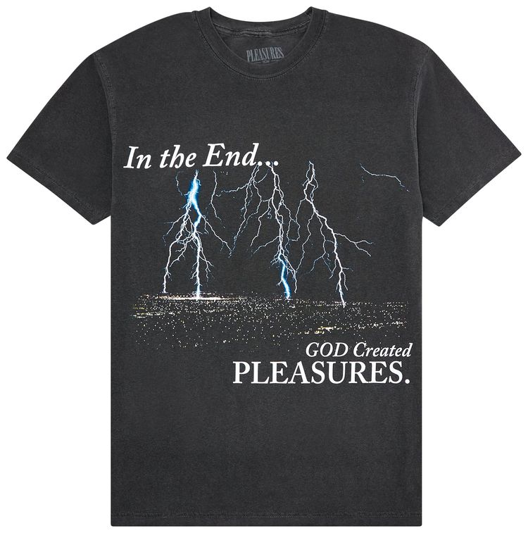 Pleasures End Times Pigment Dye T Shirt Washed Black
