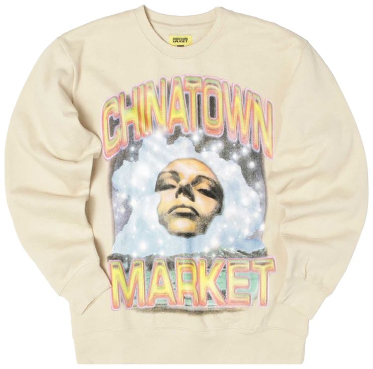 Chinatown Market Through The Foam Crewneck Sweatshirt Bone