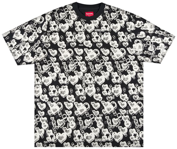 Supreme Hearts Short Sleeve Top Black