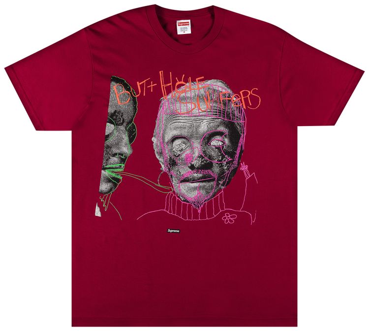Supreme x Butthole Surfers Psychic Tee Dark Magenta