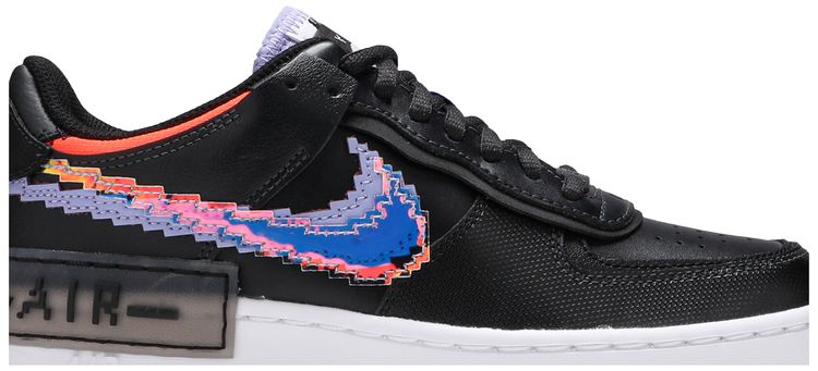 Nike Wmns Air Force 1 Shadow SE Pixel Swoosh   Off Noir