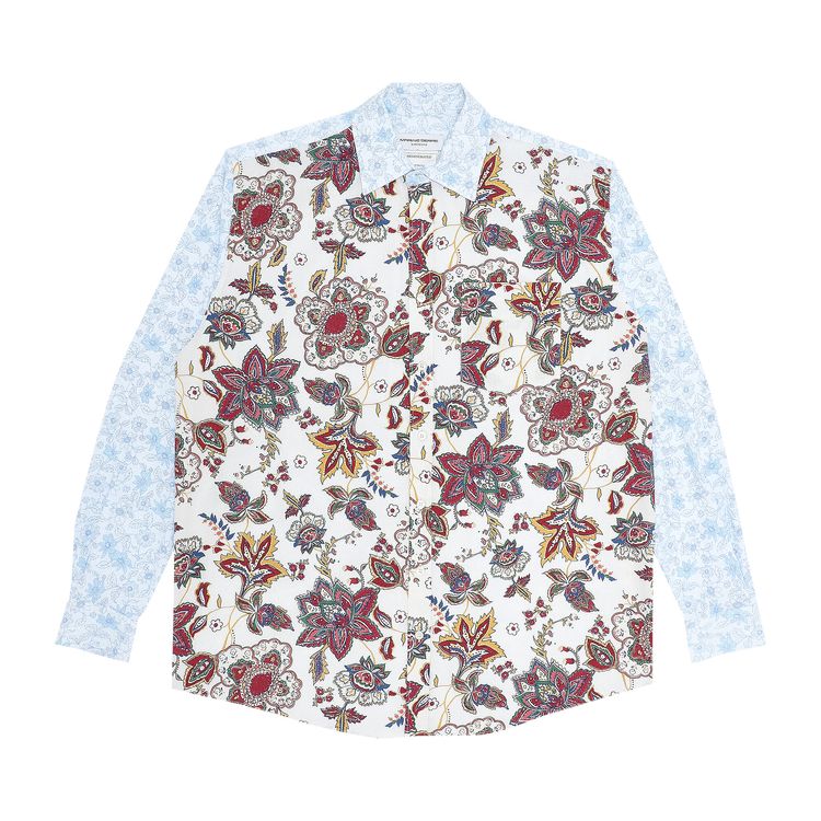 Marine Serre Regenerated Bedsheet Loose Shirt Broken White