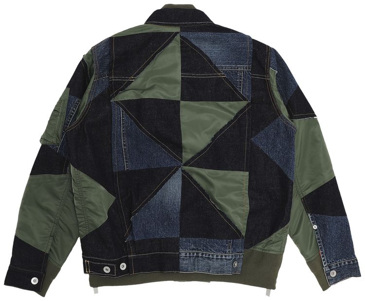 Sacai Hank Willis ThomasSolid Mix Jacket BlueKhaki