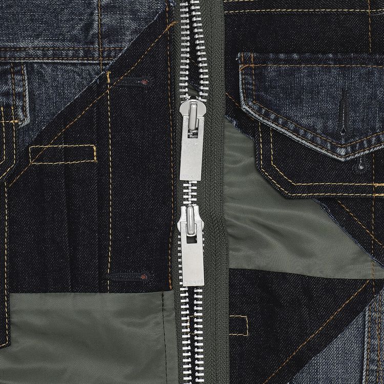 Sacai Hank Willis ThomasSolid Mix Jacket BlueKhaki