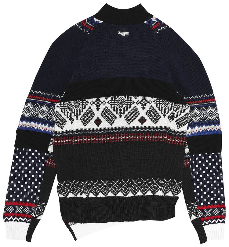 Marine Serre Regenerated Wool Knit Sweater Grey