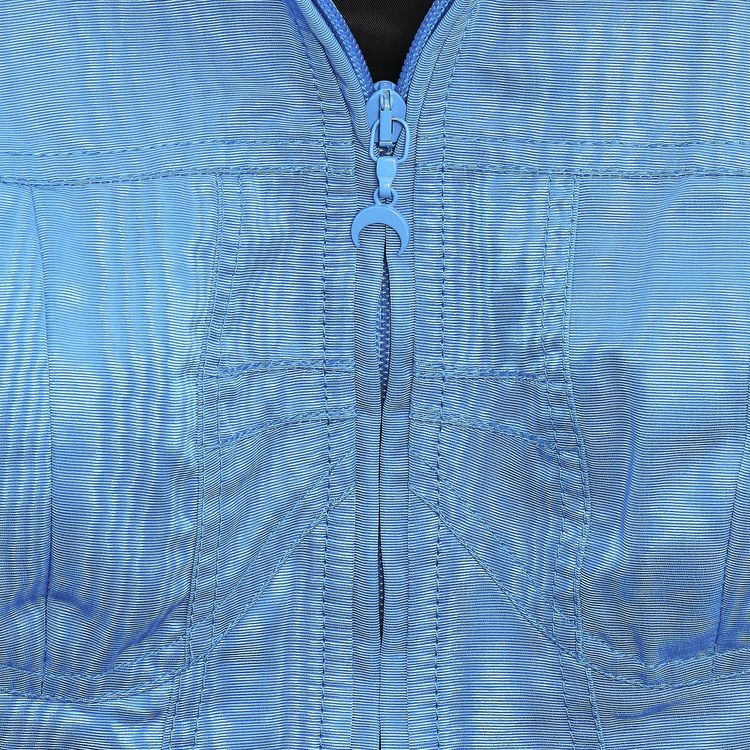 Marine Serre Shaped Short Bomber Jacket Cobalt