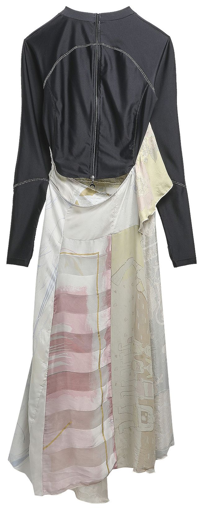 Marine Serre Hybrid Wrap Dress Broken White