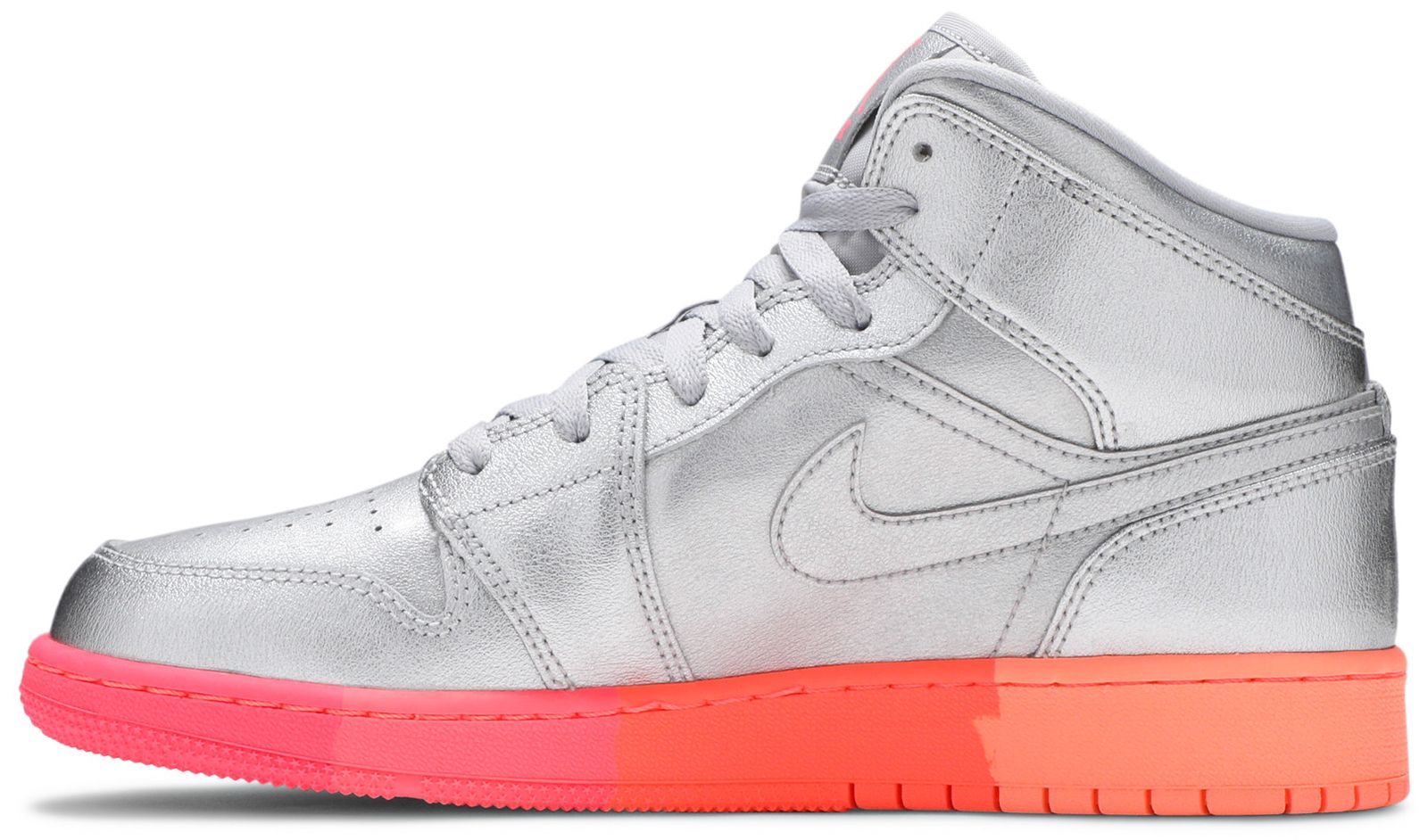 pink silver and orange jordans