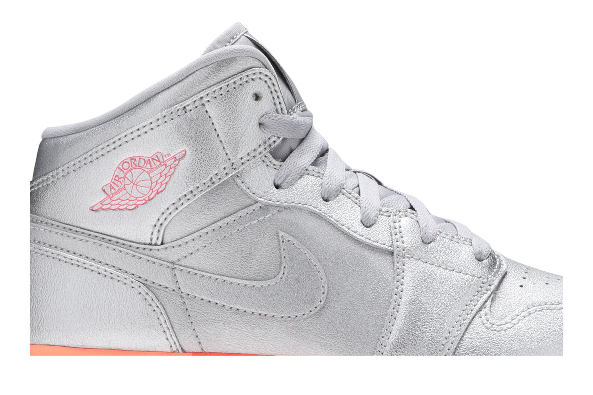 Silver and pink jordans cheap