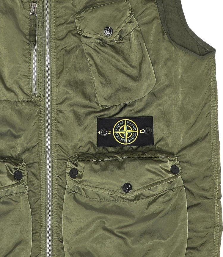 Stone Island Nylon RASO TC Vest Olive