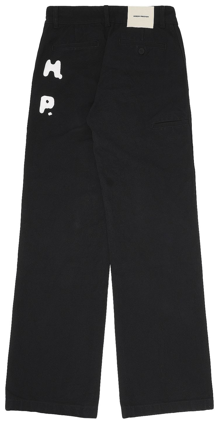 Heron Preston Spray Cotton Chino Pants BlackWhite