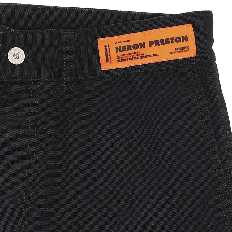 Heron Preston Spray Cotton Chino Pants BlackWhite