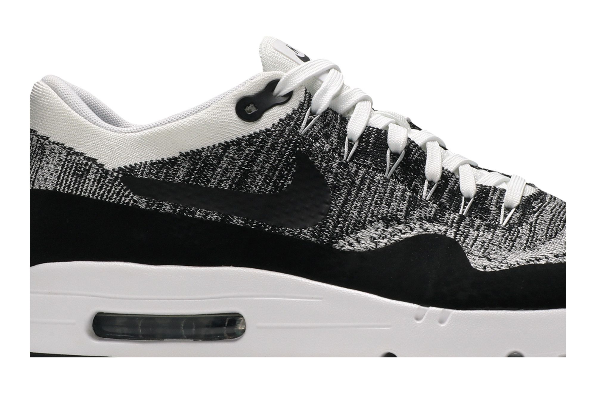 Size 7.5 Air Max 1 Ultra Flyknit White Black