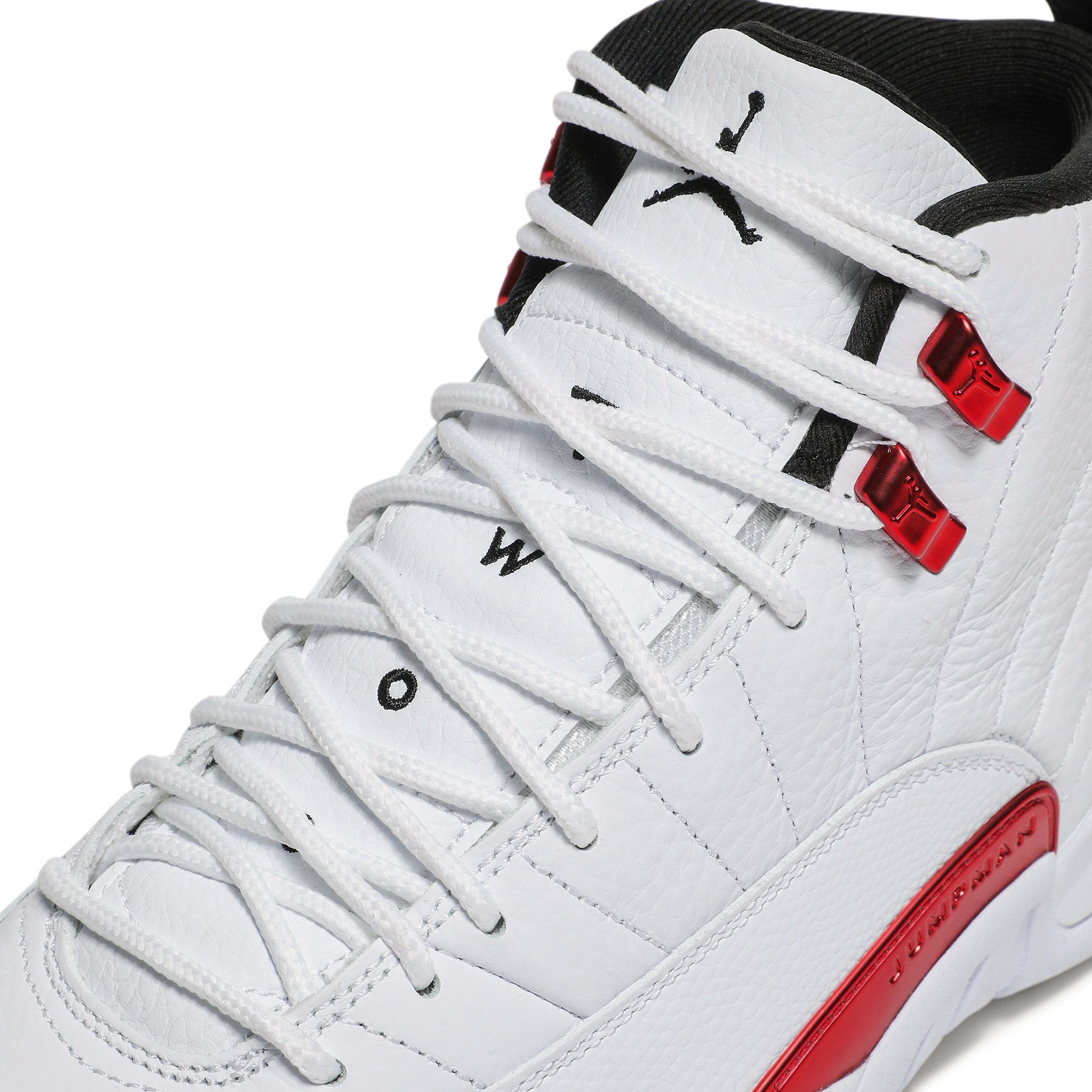 Air jordan 12 white university red on sale