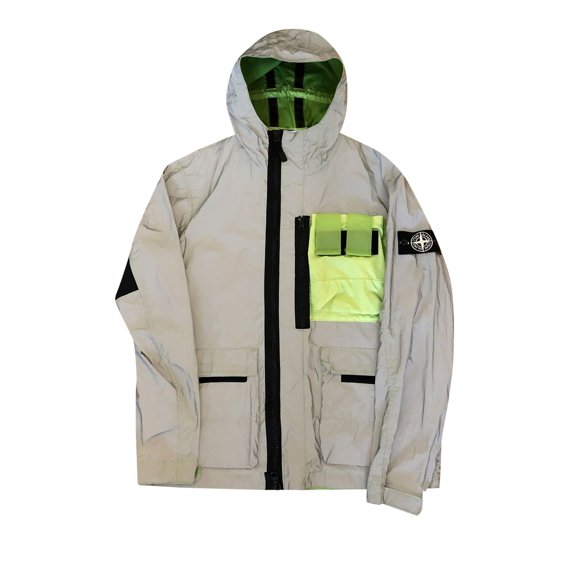 Stone island mussola gommata reflective jacket on sale