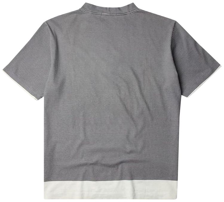 Stone Island Print Processing Micro Striped T Shirt Black