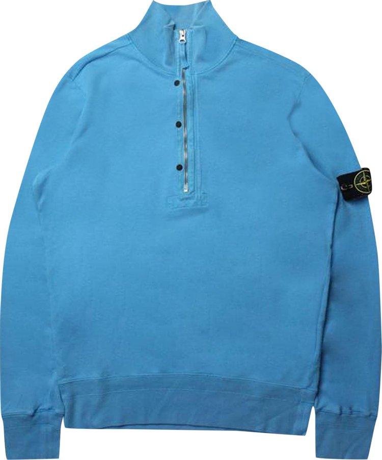Stone Island Quarter Zip Sweatshirt 'Blue'