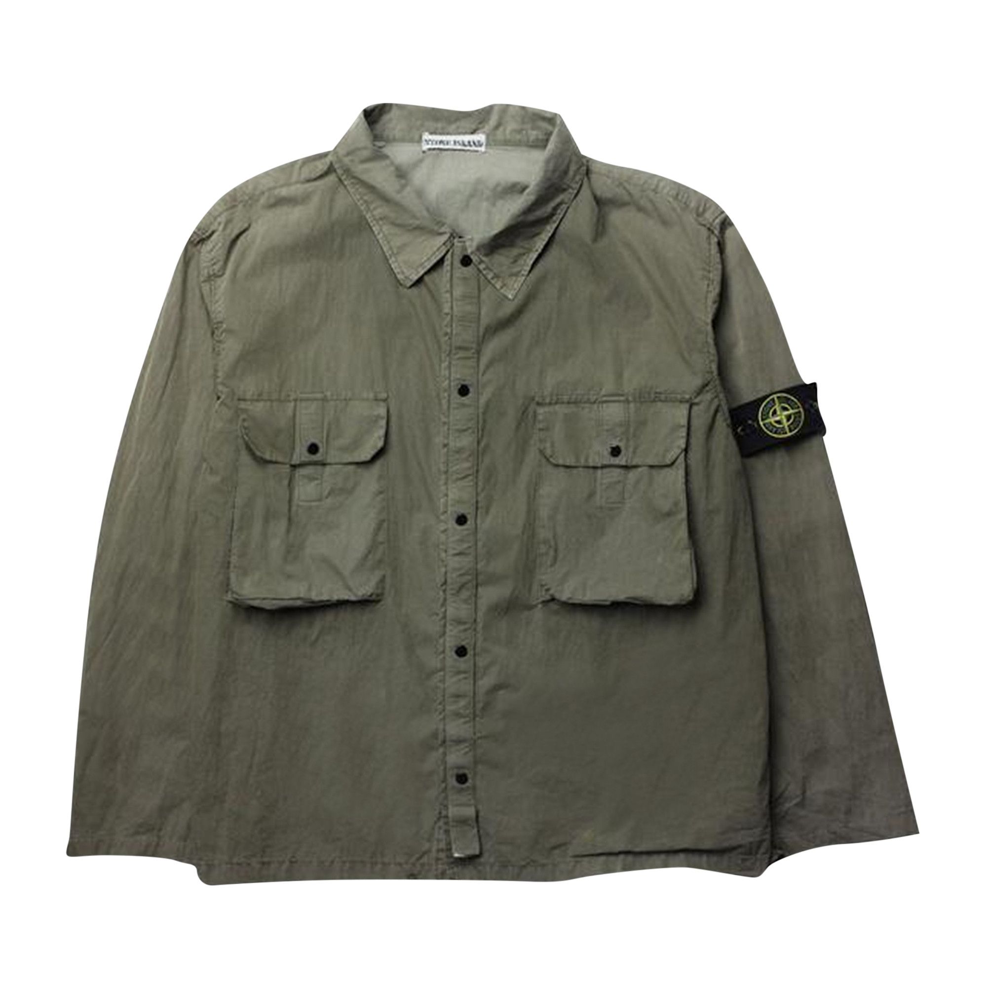 Khaki green stone deals island overshirt