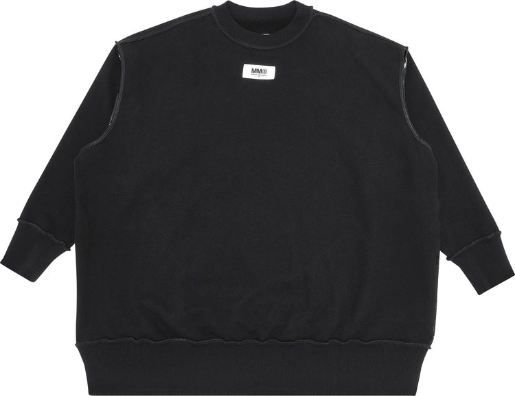 MM6 Maison Margiela Reversed Oversized Sweatshirt 'Black'