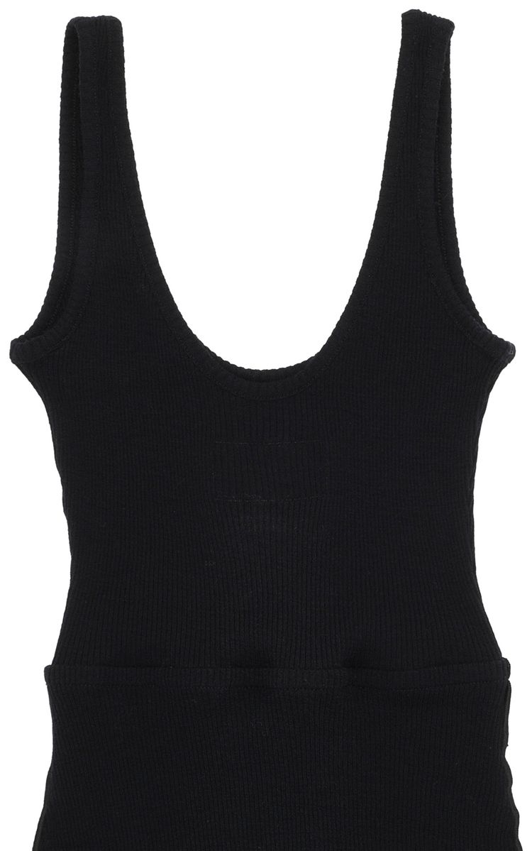 MM6 Maison Margiela Ribbed 2 In 1 Skirt Black