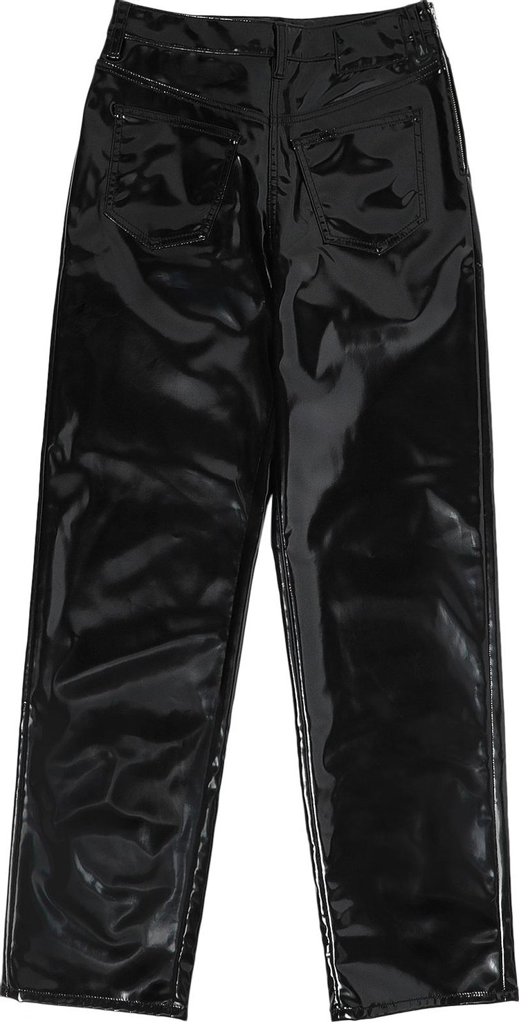 MM6 Maison Margiela Back-To-Back Faux Leather Trousers 'Black'