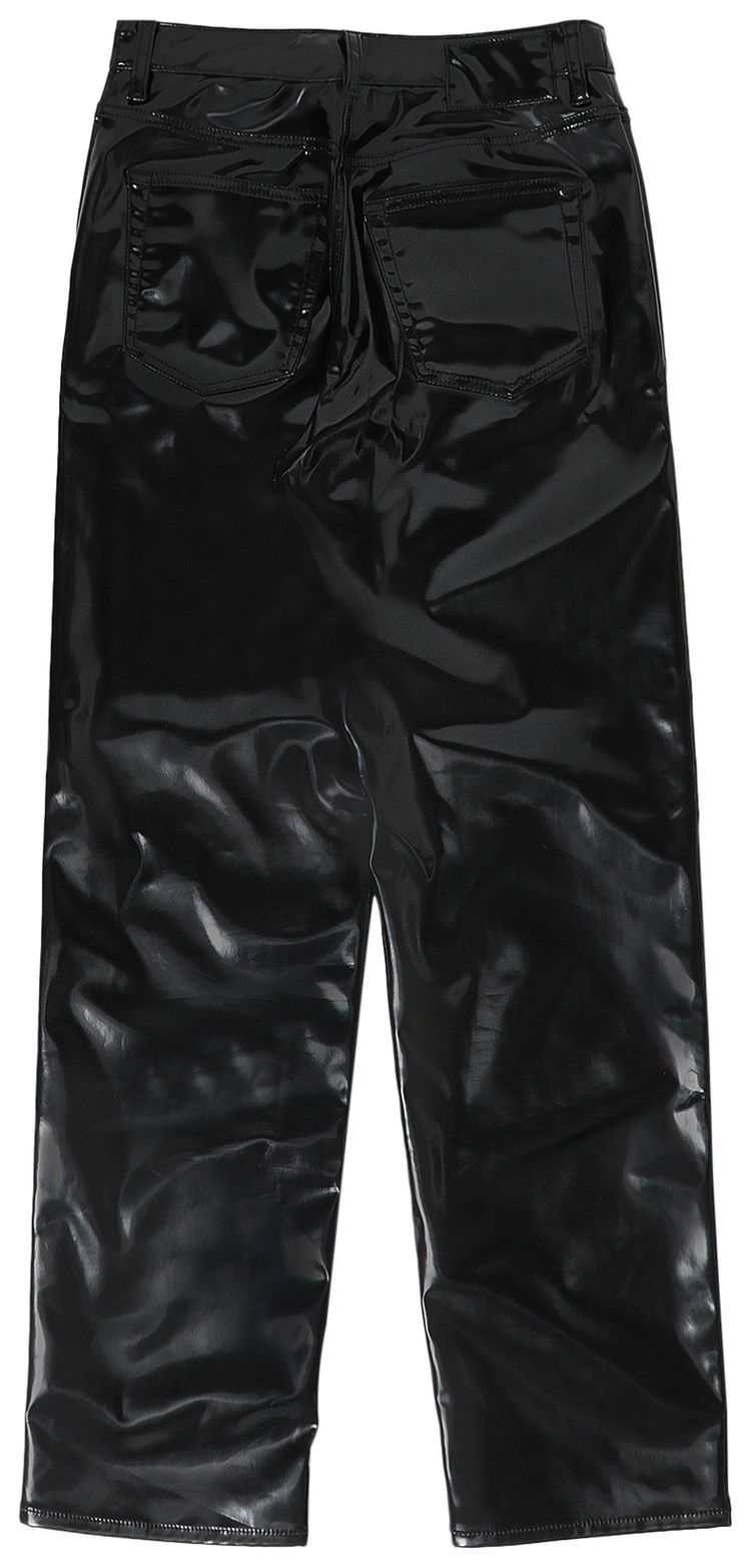 MM6 Maison Margiela Back To Back Faux Leather Trousers Black