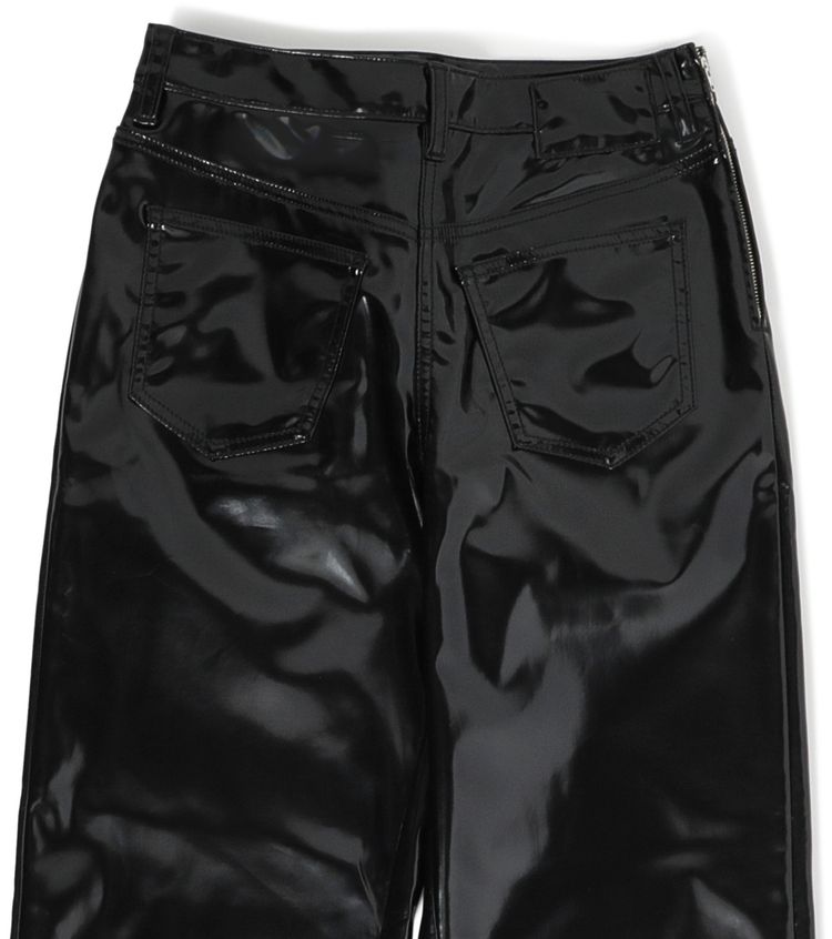 MM6 Maison Margiela Back To Back Faux Leather Trousers Black