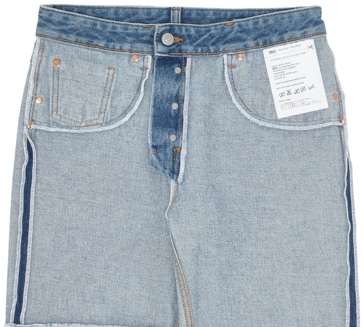 MM6 Maison Margiela Inside Out Panelled Jeans Seasonal Light