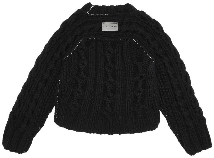 MM6 Maison Margiela Chunky Cable Knit Sweater Black