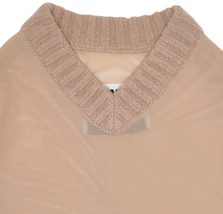 MM6 Maison Margiela Mesh And Knit Sweater Nude