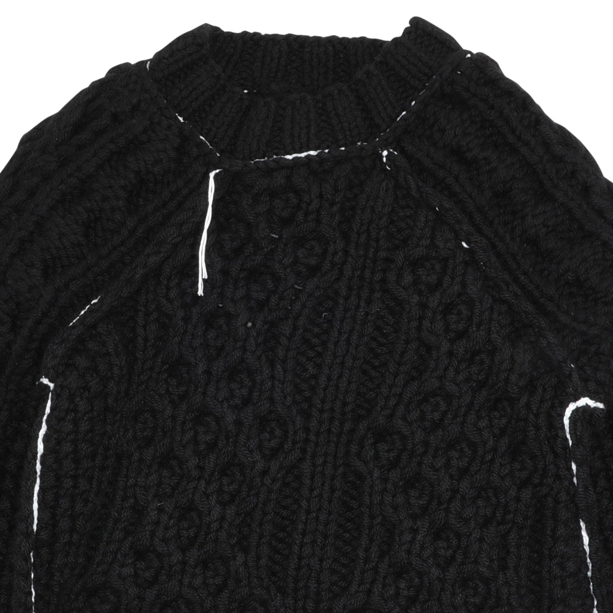 Buy MM6 Maison Margiela Chunky Cable Knit Sweater 'Black Buy MM6 Maison Margiela Chunky Cable Knit Sweater 'Black