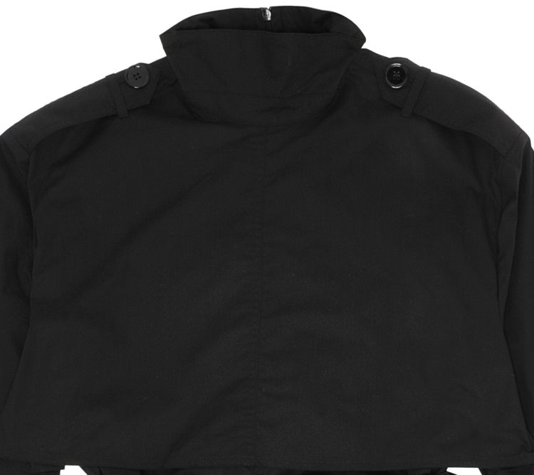 MM6 Maison Margiela Reversed Trench Coat Dress Black