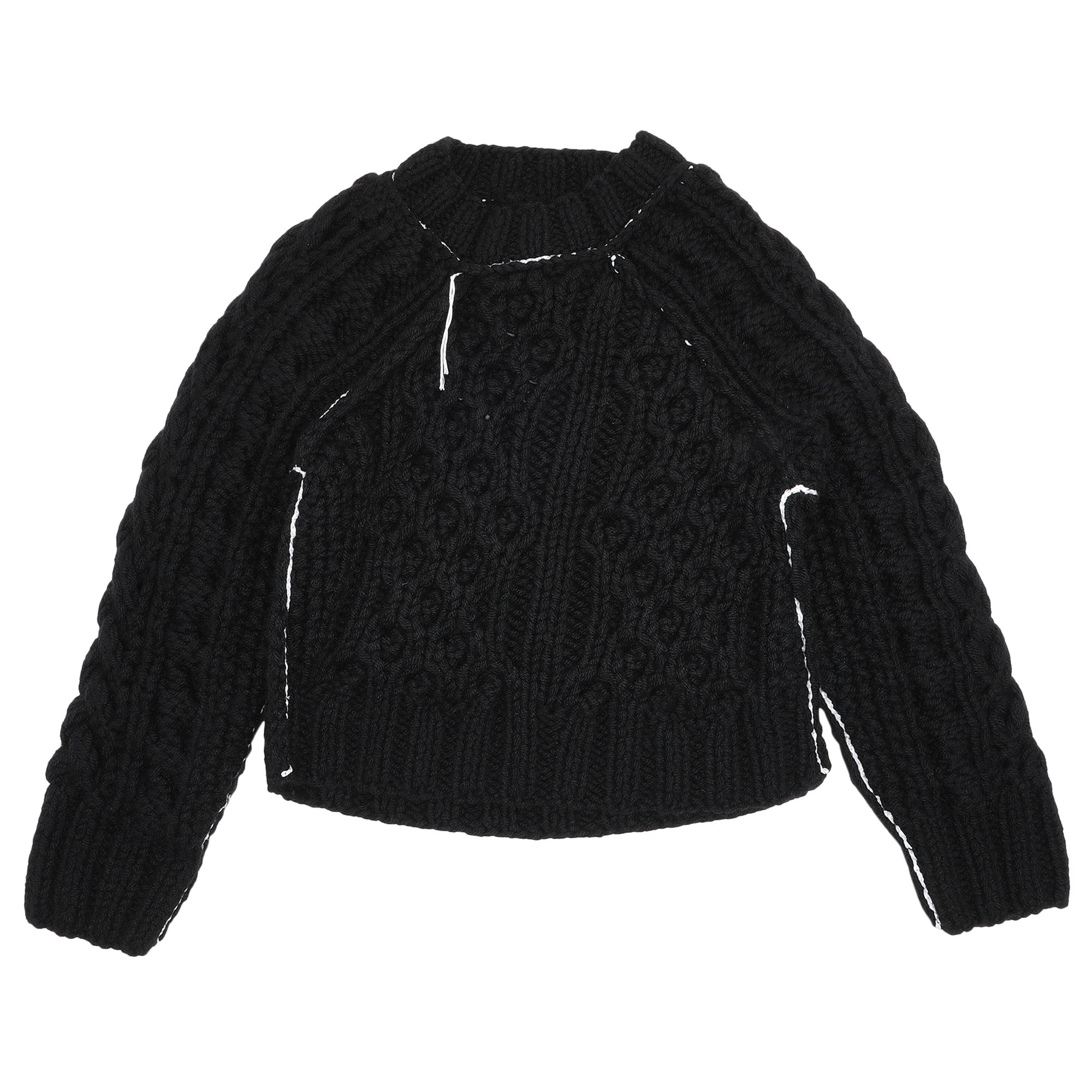 Buy MM6 Maison Margiela Chunky Cable Knit Sweater 'Black 
