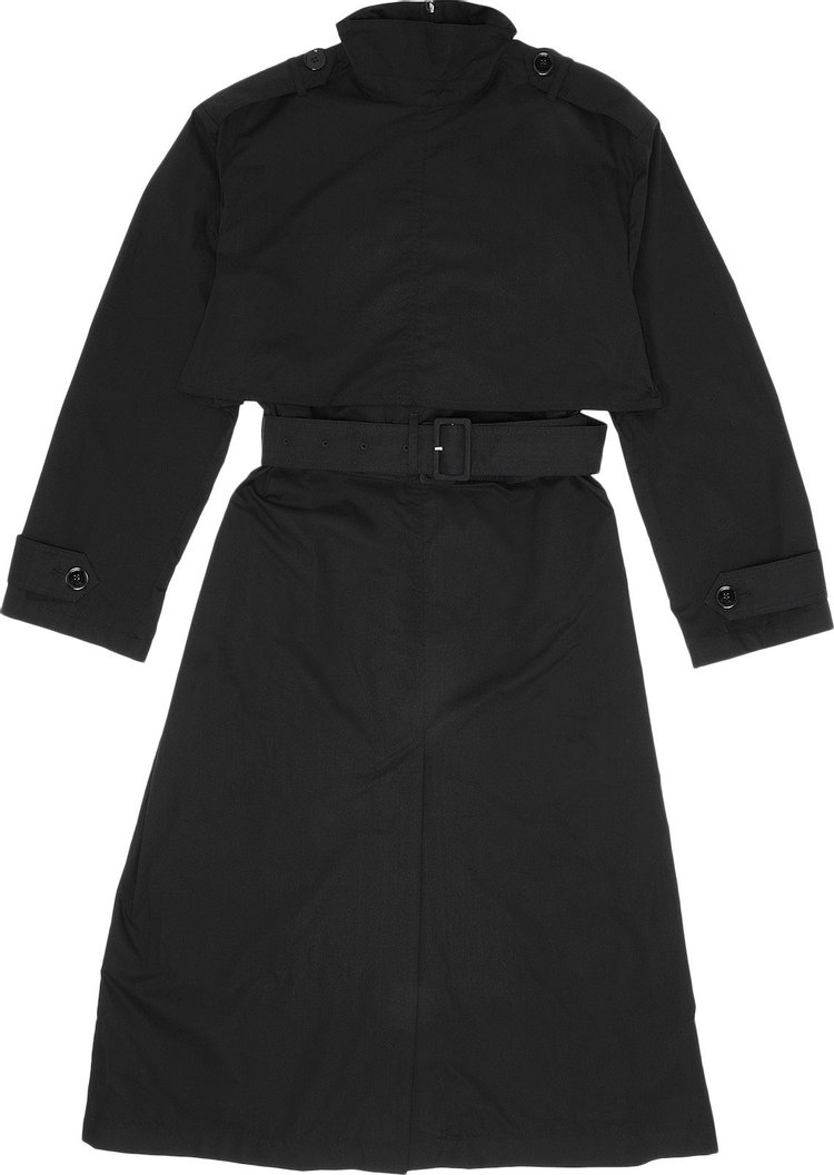 MM6 Maison Margiela Reversed Trench Coat Dress 'Black'