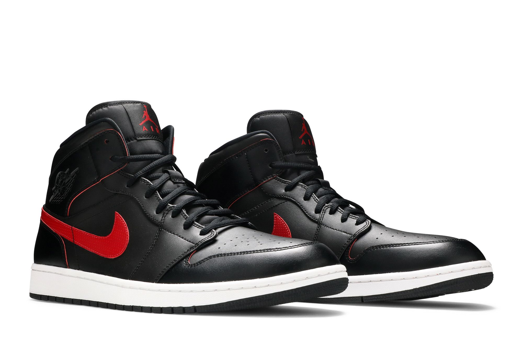 Buy Air Jordan 1 Retro Mid Black Team Red 554724 009 GOAT