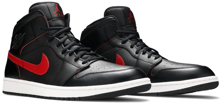 Air Jordan 1 Retro Mid Black Team Red